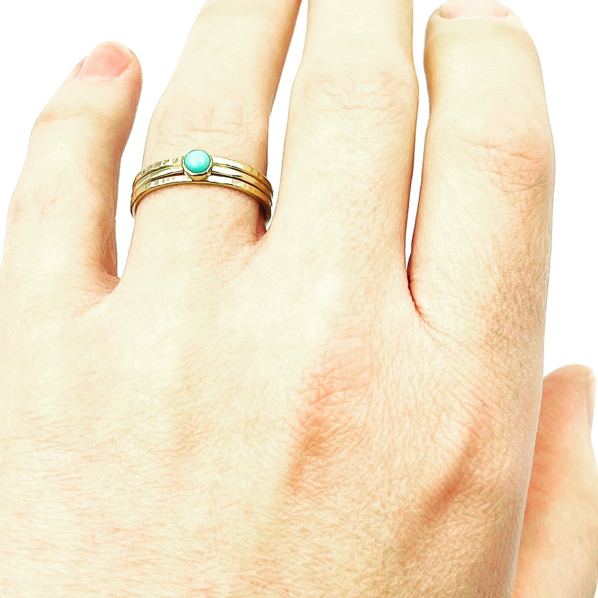 Turquoise wedding ring deals stacker