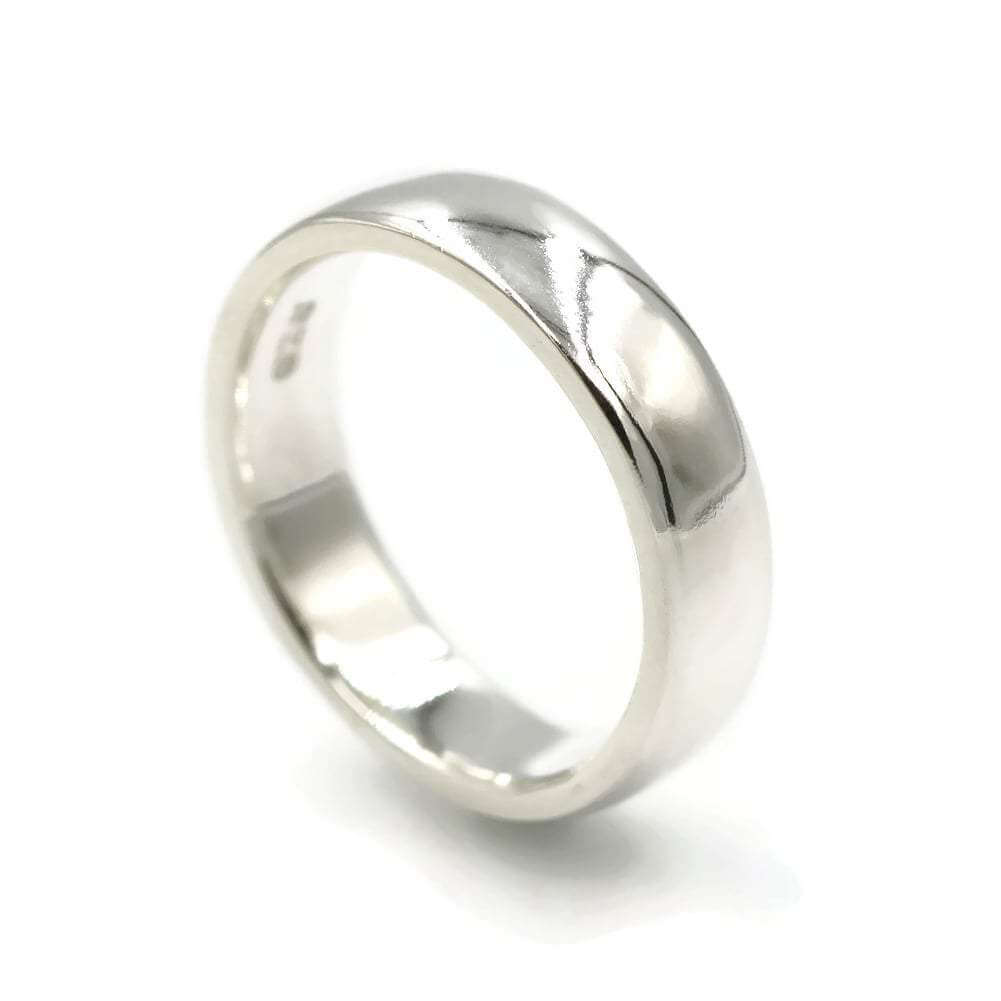 Simple silver deals wedding rings