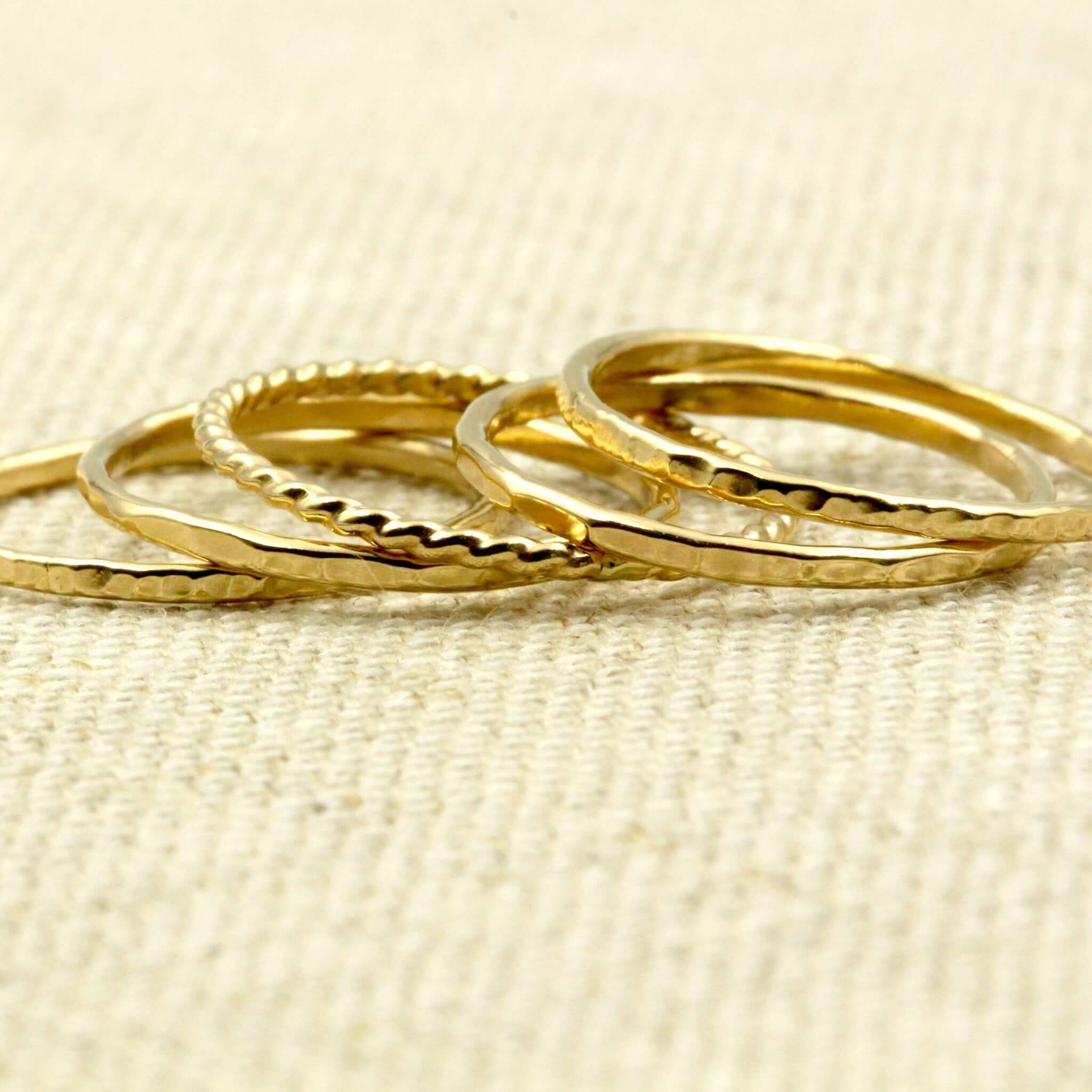 Thin gold on sale stacking rings