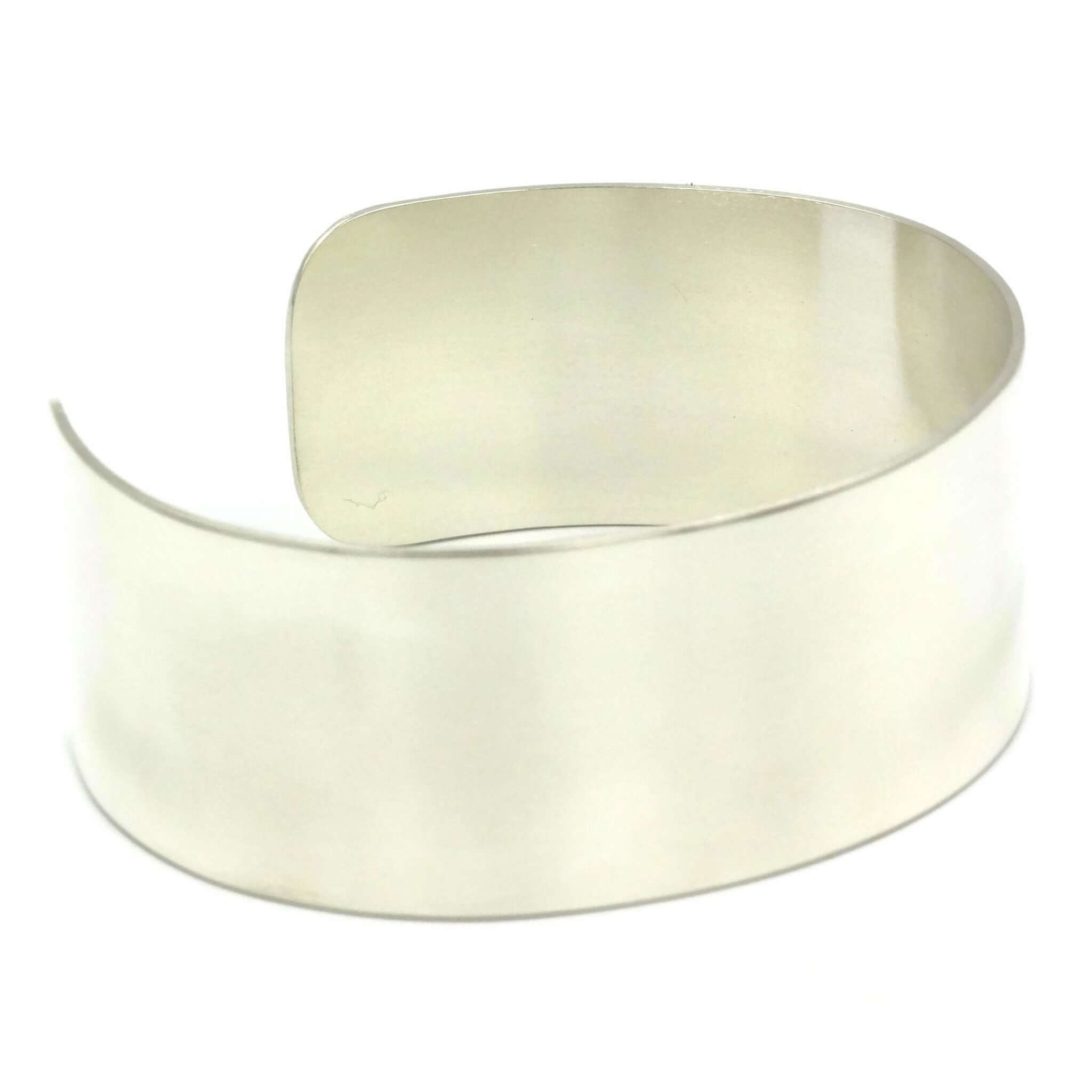 Wide silver bracelet deals cuff